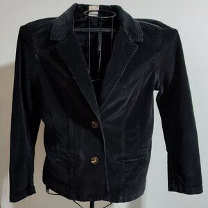 Faded Glory black stretch corduroy blazer/jacket, EUC, size L (12/14)